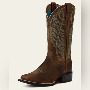 Ariat Round Up Wide Square Toe Western Boot